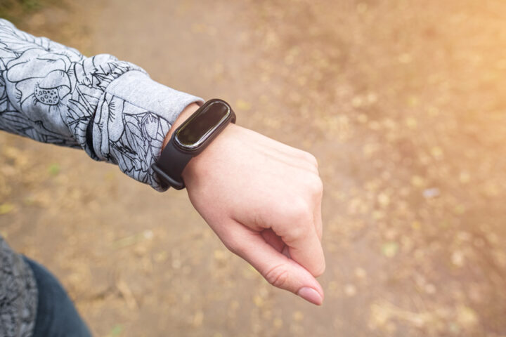 fitness tracker on wrist