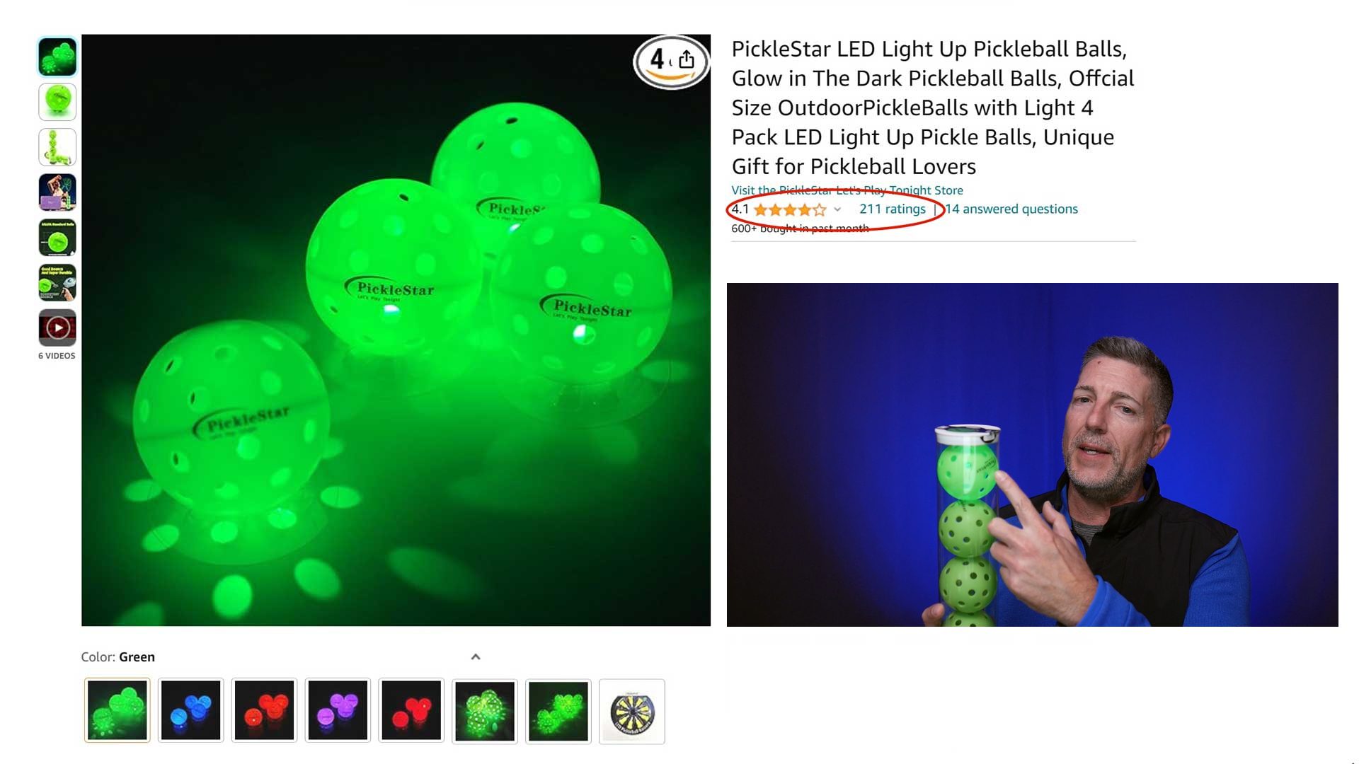 PickleStar LED Pickleballs