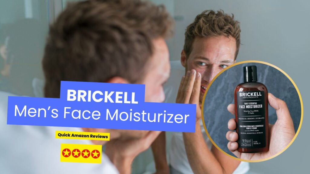 close up man using face moisturizer