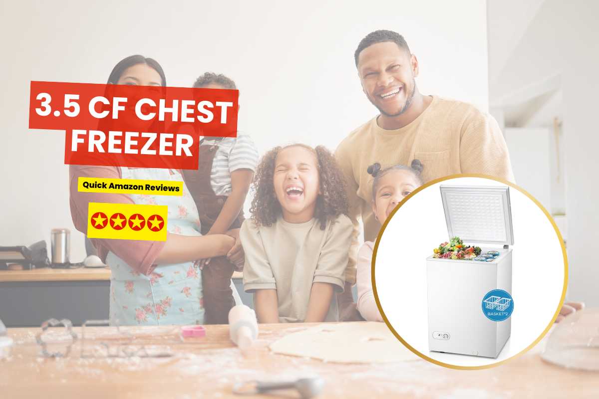 family in kitchen highlight compact freezer